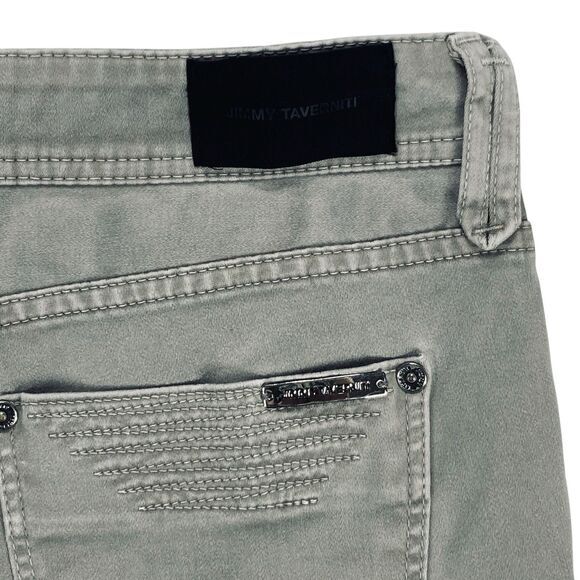 Jimmy Taverniti Jeans Womens Size 26 Gray Distressed Stretchy Retro Ankle Zip - Picture 8 of 16